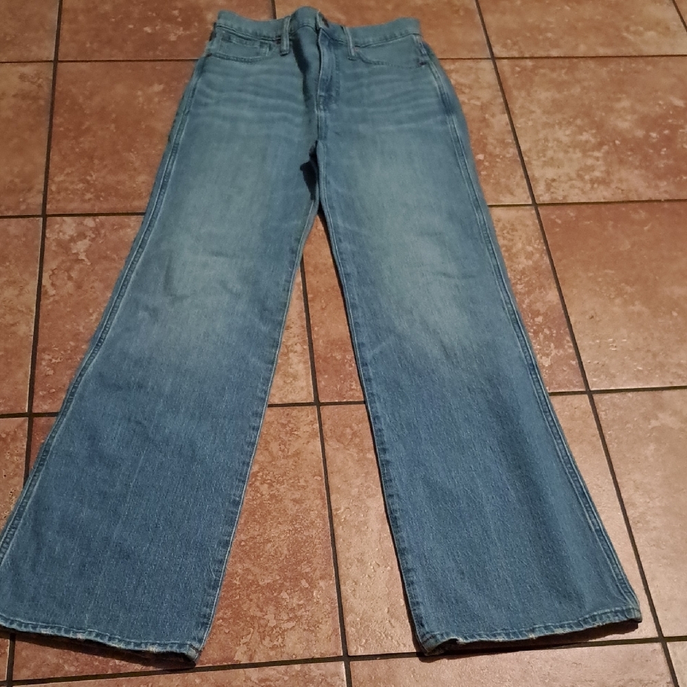 Madewell Blue Flare Wide Leg Jeans